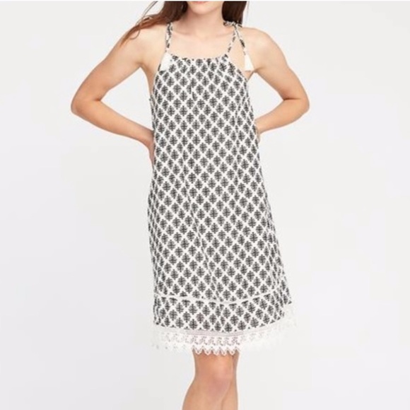 Old Navy Dresses & Skirts - Old Navy Sleeveless Cotton White Black Dress / SP